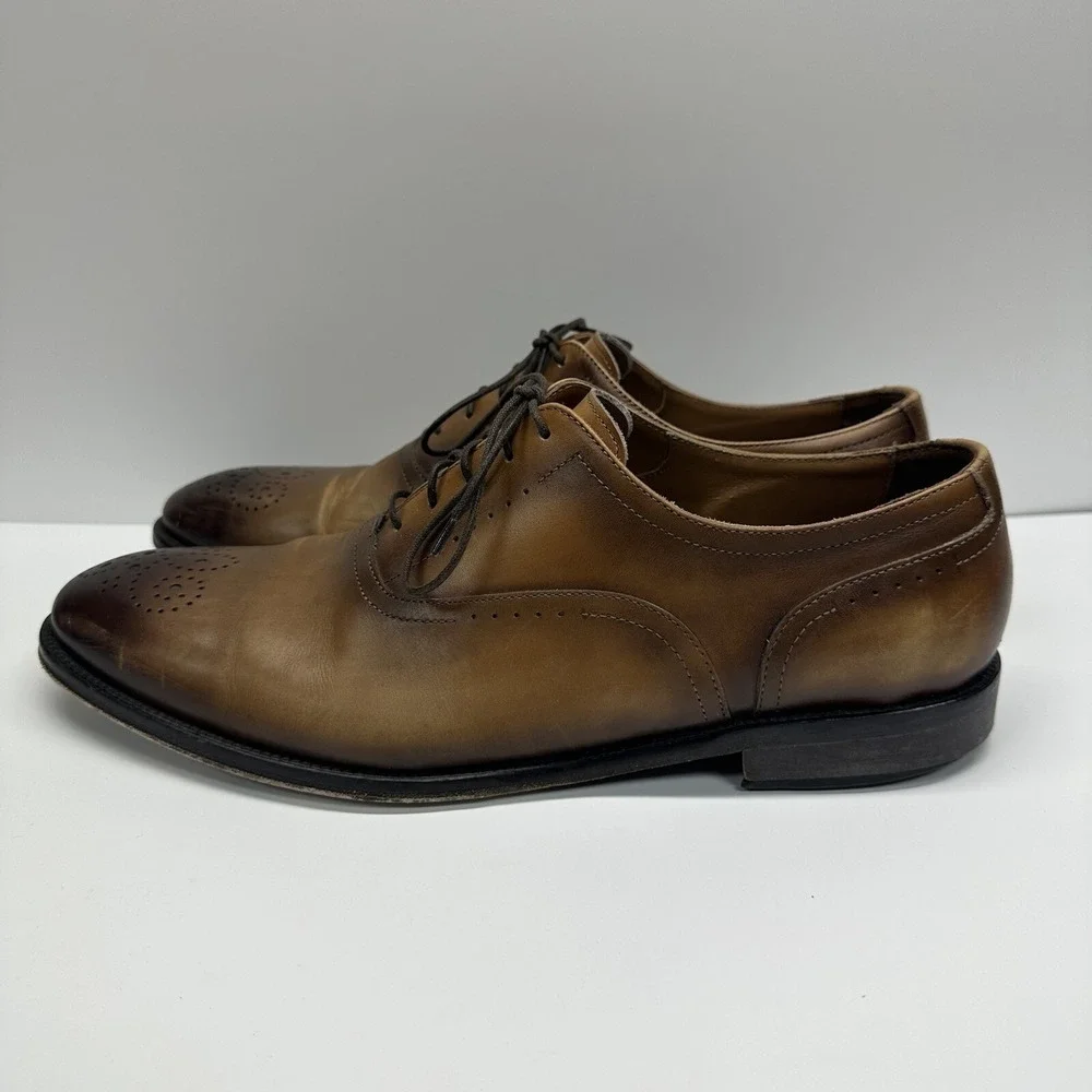 Bruno Magli Mens Italy Brown Arno Oxford Leather Dress Shoes Sz US 11 M‎